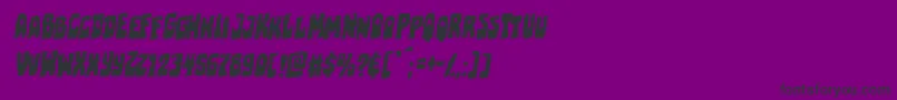 Czcionka Pocketmonsterrotal – czarne czcionki na fioletowym tle