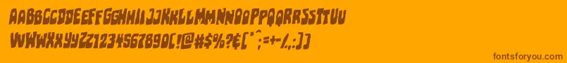 Pocketmonsterrotal Font – Brown Fonts on Orange Background