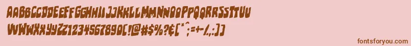 fuente Pocketmonsterrotal – Fuentes Marrones Sobre Fondo Rosa