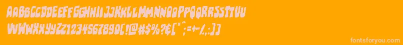 Шрифт Pocketmonsterrotal – розовые шрифты на оранжевом фоне