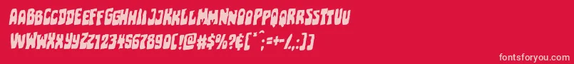 Шрифт Pocketmonsterrotal – розовые шрифты на красном фоне