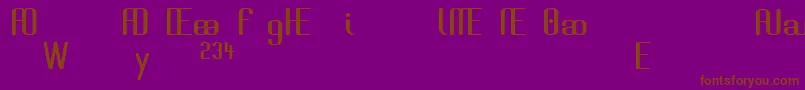 フォントBrassal – 紫色の背景に茶色のフォント