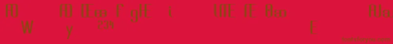 Brassal Font – Brown Fonts on Red Background
