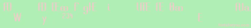 フォントBrassal – 緑の背景にピンクのフォント