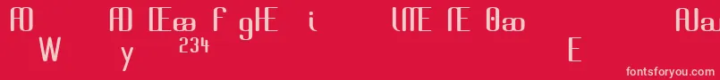 Brassal Font – Pink Fonts on Red Background