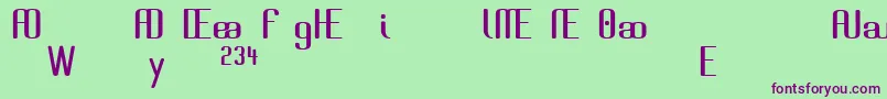 Шрифт Brassal – фиолетовые шрифты на зелёном фоне