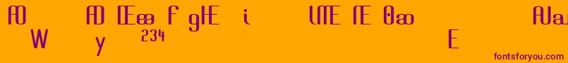 Brassal Font – Purple Fonts on Orange Background
