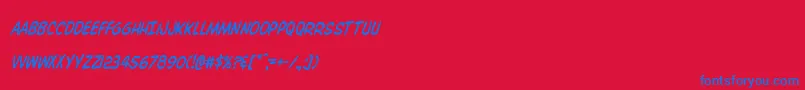 Overstreetbiblecondital Font – Blue Fonts on Red Background