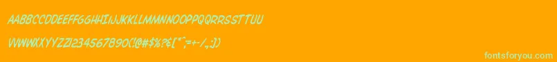 fuente Overstreetbiblecondital – Fuentes Verdes Sobre Fondo Naranja