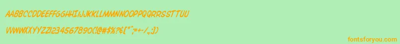 Overstreetbiblecondital Font – Orange Fonts on Green Background