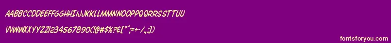 Overstreetbiblecondital Font – Yellow Fonts on Purple Background