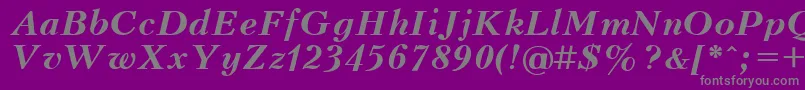 UkrainiankudriashovBolditalic Font – Gray Fonts on Purple Background