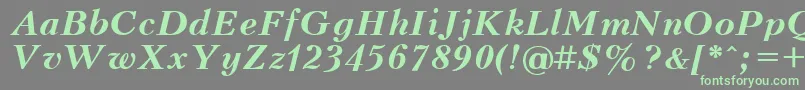 UkrainiankudriashovBolditalic-Schriftart – Grüne Schriften auf grauem Hintergrund