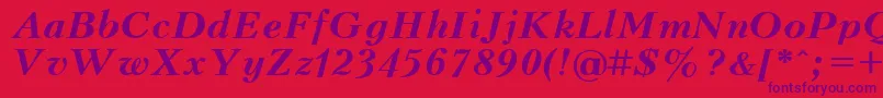 UkrainiankudriashovBolditalic Font – Purple Fonts on Red Background