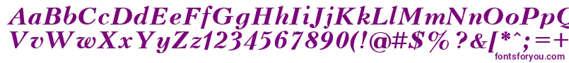 UkrainiankudriashovBolditalic Font – Purple Fonts on White Background