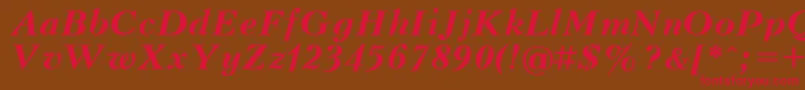 UkrainiankudriashovBolditalic Font – Red Fonts on Brown Background