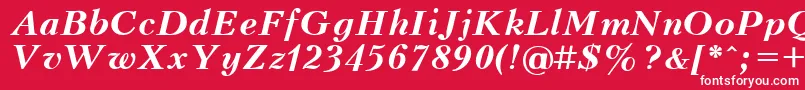 UkrainiankudriashovBolditalic Font – White Fonts on Red Background