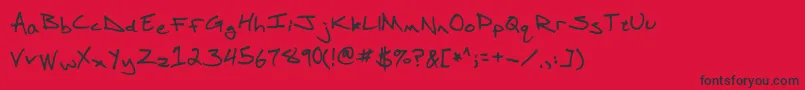 Mpokhand Font – Black Fonts on Red Background