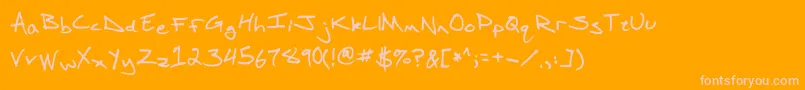 Mpokhand Font – Pink Fonts on Orange Background