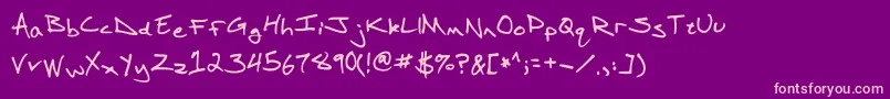 Mpokhand Font – Pink Fonts on Purple Background