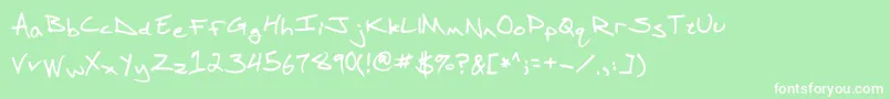 Mpokhand Font – White Fonts on Green Background