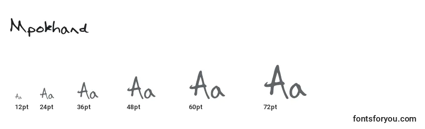 Größen der Schriftart Mpokhand