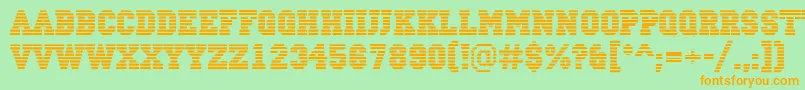 ACampusmarine Font – Orange Fonts on Green Background