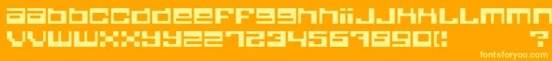 Qu Font – Yellow Fonts on Orange Background
