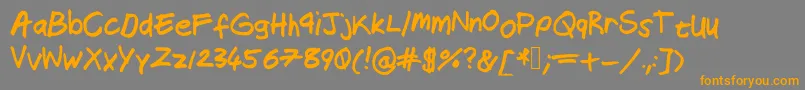 More about Snofferscript Font Snofferscript Font – Orange Fonts on Gray Background