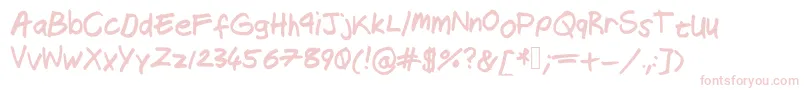 Weitere Informationen zur Snofferscript-Schriftart Snofferscript-Schriftart – Rosa Schriften auf weißem Hintergrund
