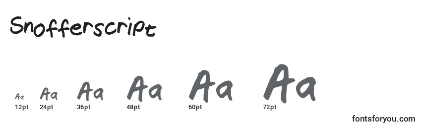 Snofferscript Font Sizes