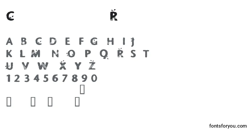 A fonte CfspringtimedemoRegular – alfabeto, números, caracteres especiais