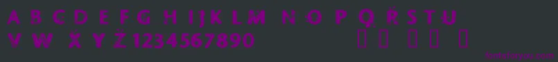Fonte CfspringtimedemoRegular – fontes roxas em um fundo preto