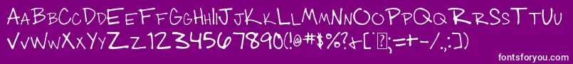 003EngineersHand Font – White Fonts on Purple Background