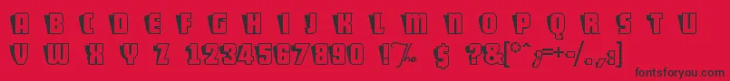 ShoCard Font – Black Fonts on Red Background