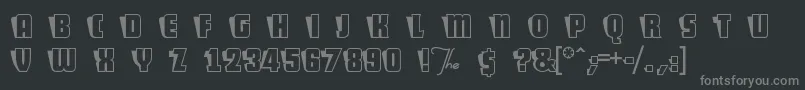 Fonte ShoCard – fontes cinzas em um fundo preto