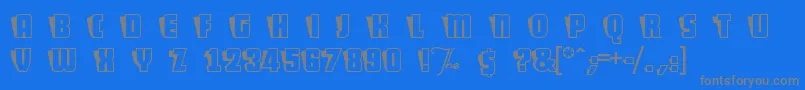 Шрифт ShoCard – серые шрифты на синем фоне