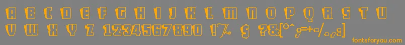ShoCard Font – Orange Fonts on Gray Background