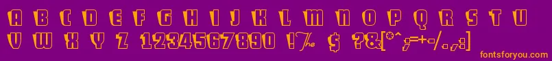 ShoCard Font – Orange Fonts on Purple Background