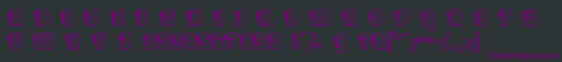 ShoCard Font – Purple Fonts on Black Background