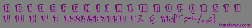 ShoCard Font – Purple Fonts on Gray Background