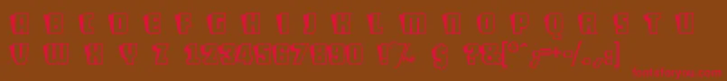 ShoCard Font – Red Fonts on Brown Background