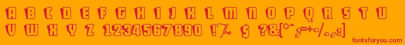 ShoCard Font – Red Fonts on Orange Background