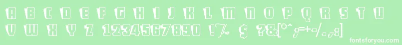 ShoCard Font – White Fonts on Green Background