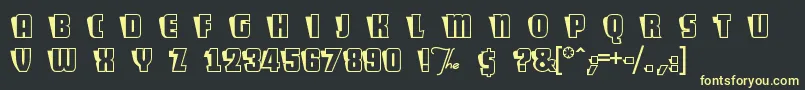 ShoCard Font – Yellow Fonts on Black Background