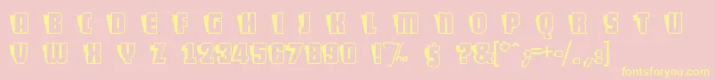 ShoCard Font – Yellow Fonts on Pink Background