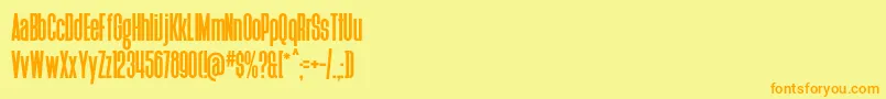 Heathergreen Font – Orange Fonts on Yellow Background