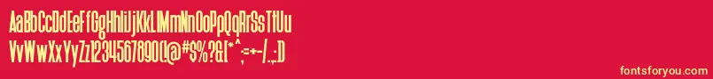 Heathergreen Font – Yellow Fonts on Red Background