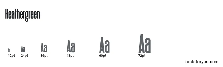 Heathergreen Font Sizes