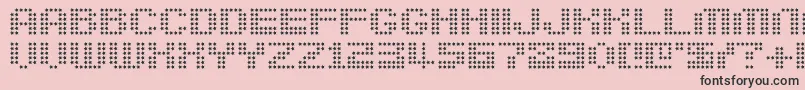 Berirg-Schriftart – Schwarze Schriften auf rosa Hintergrund